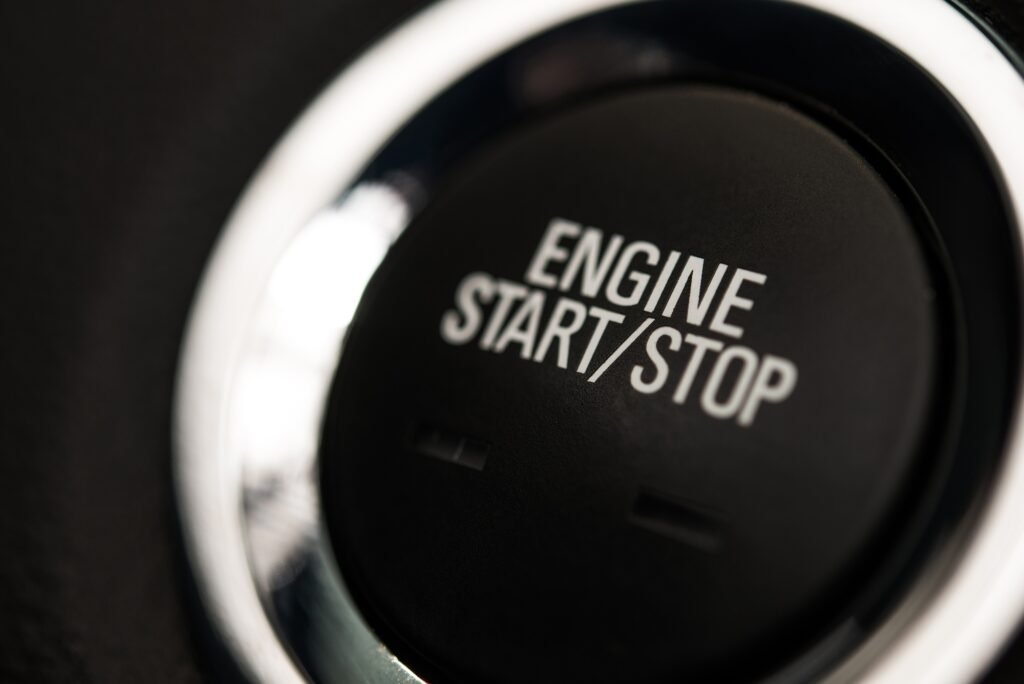 car stop and start engine button